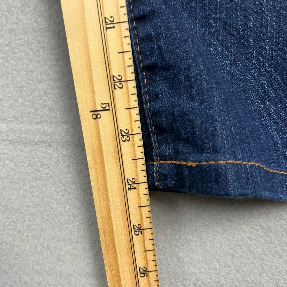 Levi Strauss Signature Women 10 Dark Blue Mid Rise Bootcut Jeans Stretch Denim - Picture 9 of 10